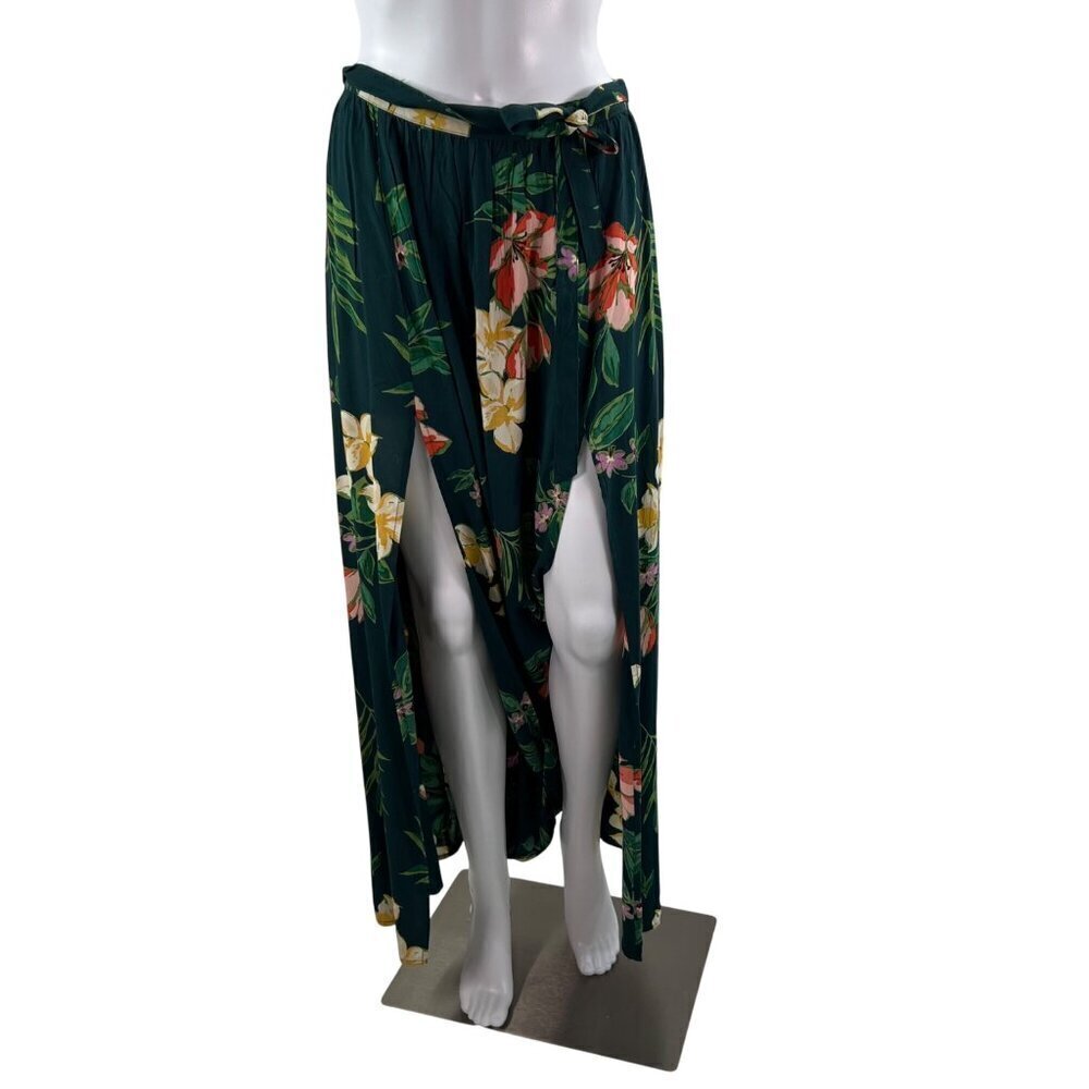 Anthropologie Patrons Of Peace Floral S Flowy Maxi Skirt Green Resort Bloomcore
